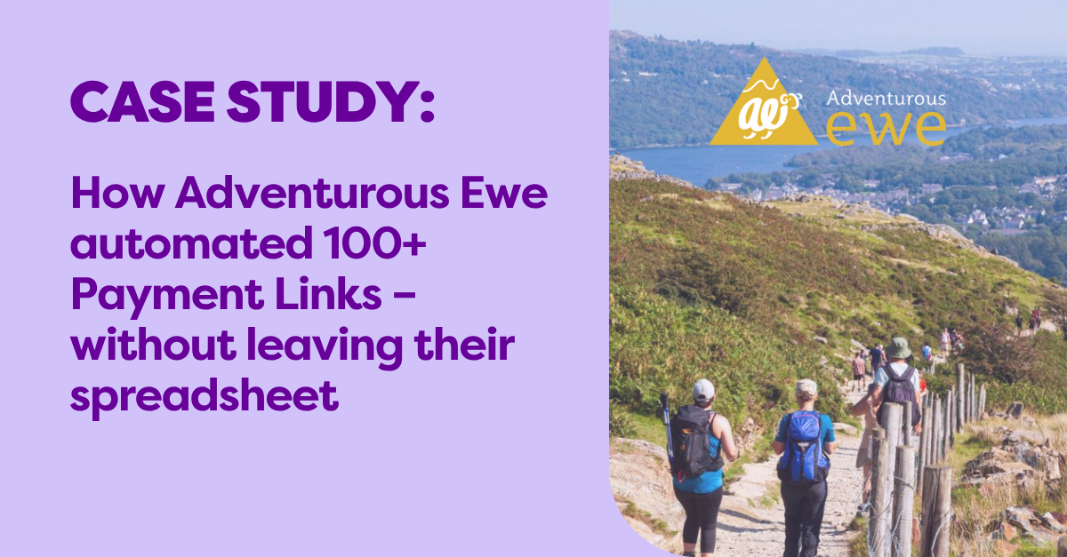Case Study: How Adventurous Ewe automated 100+ Payment Links – without leaving their spreadsheet